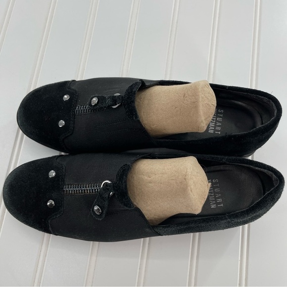 STUART WEITZMAN BLACK GOFORTH SUEDE WEDGE SLIP-ON SIZE 7 - Picture 10 of 13